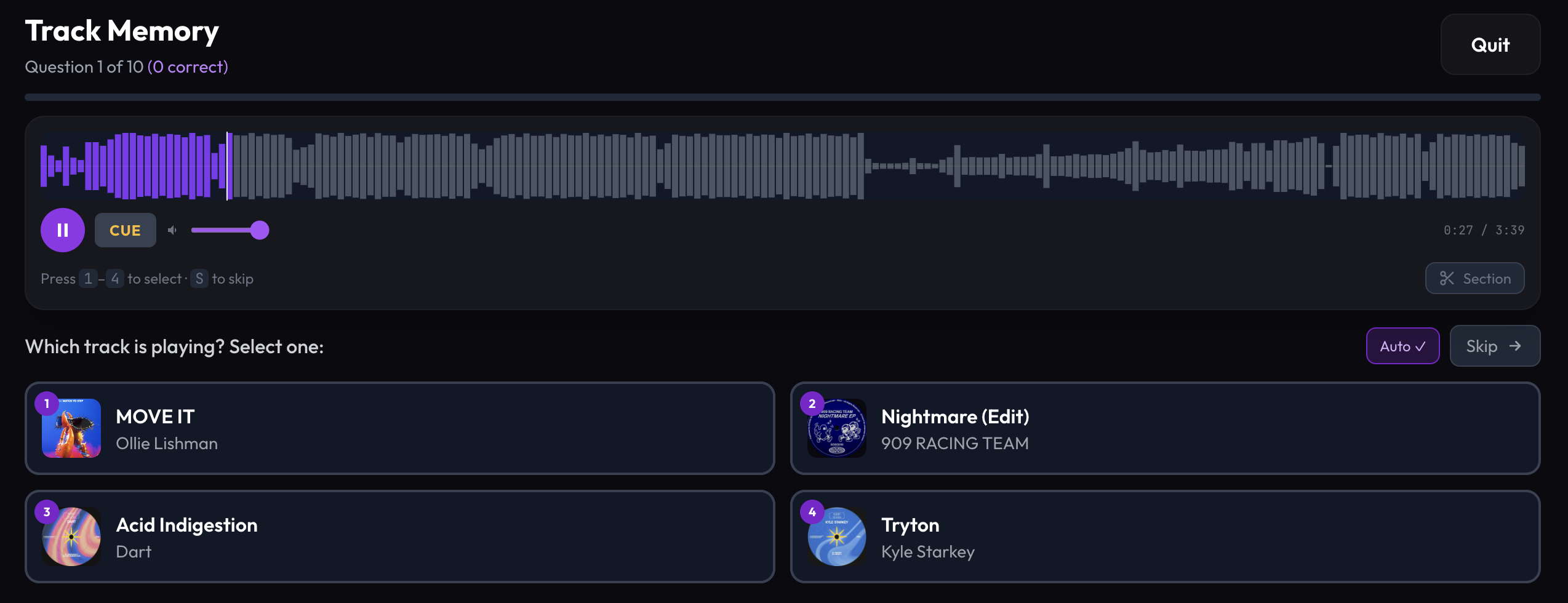 KRATEO DJ — Track Memory
